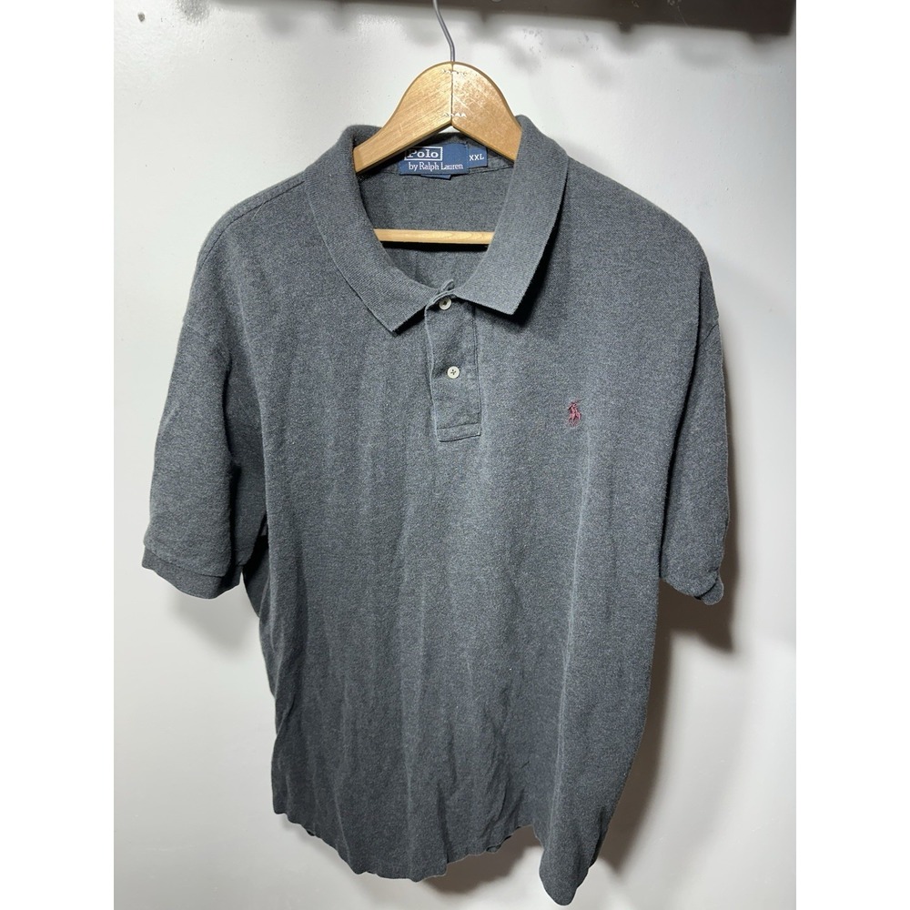 POLO RALPH LAUREN MENS SHORT SLEEVE DARK GRAY POLO SIZE 2XL